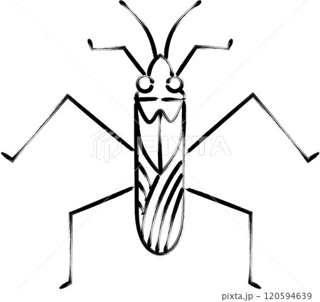 筆書き昆虫単品アイコン　アメンボ 120594639