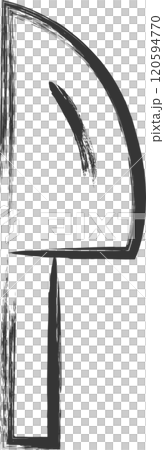 日用品関連の筆書き単品イラスト　シリコンヘラ 120594770