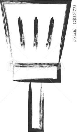 日用品関連の筆書き単品イラスト 箒 日用品関連の筆書き単品イラスト 箒 120594778