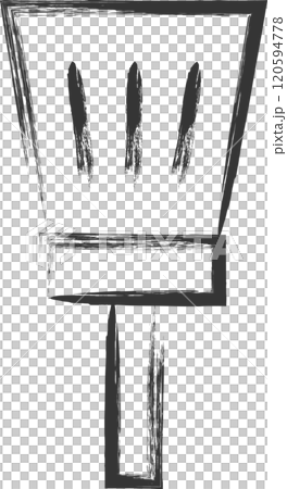 日用品関連の筆書き単品イラスト 箒 日用品関連の筆書き単品イラスト 箒 120594778