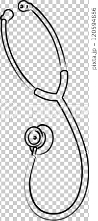 Brush-written medical icon: Stethoscope Brush-written medical icon: Stethoscope 120594886