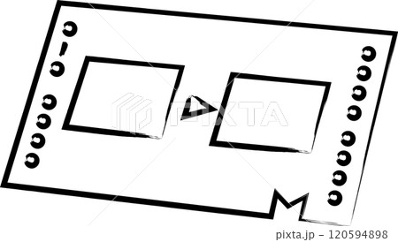 筆書き駅関連イラスト 切符 筆書き駅関連イラスト 切符 120594898