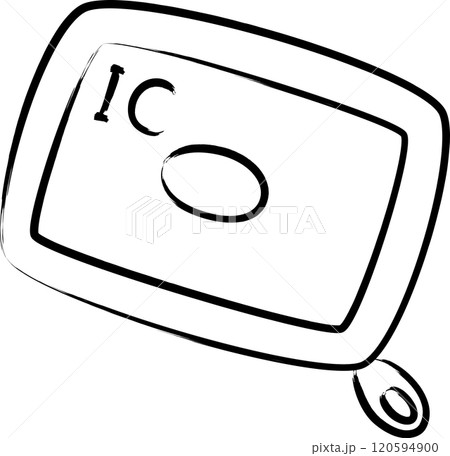 筆書き駅関連イラスト ICカード 筆書き駅関連イラスト ICカード 120594900