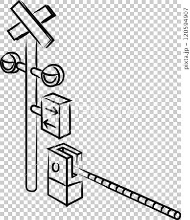 刷站相關插畫鐵路道口 120594907