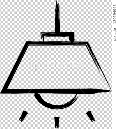 筆書き家電イラスト　電球 120594948