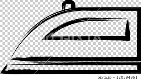 Brush-drawn home appliance illustration: Iron Brush-drawn home appliance illustration: Iron 120594961