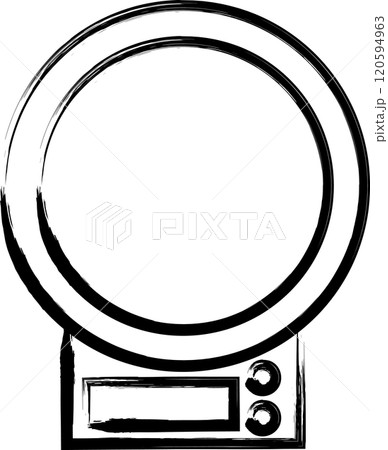 筆書き家電イラスト　電子計量器 120594963