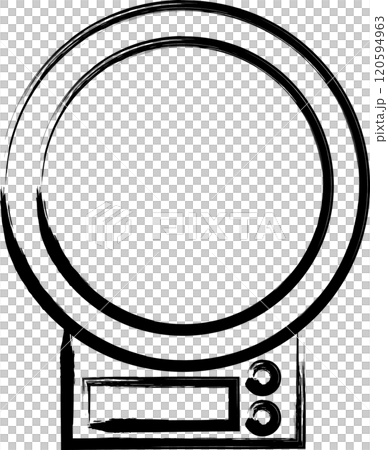 筆書き家電イラスト　電子計量器 120594963