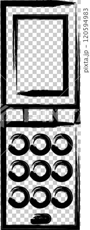筆書き家電イラスト 携帯電話 筆書き家電イラスト 携帯電話 120594983
