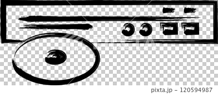 手繪家電插畫CD機 120594987