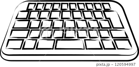筆書きビジネスアイコン キーボード 筆書きビジネスアイコン キーボード 120594997