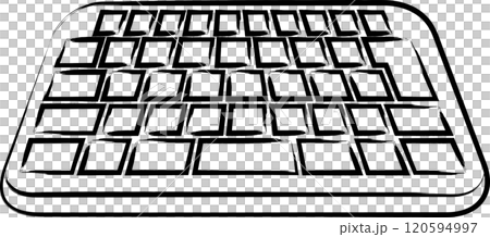 筆書きビジネスアイコン キーボード 筆書きビジネスアイコン キーボード 120594997