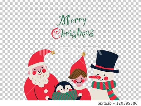 Cute Christmas Santa Claus and boy Cute Christmas Santa Claus and boy 120595386