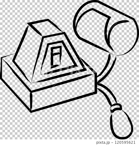 Medical related brush illustration icon: Sphygmomanometer 120595621