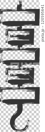 Camping related brush illustrations: Barbecue 120595641