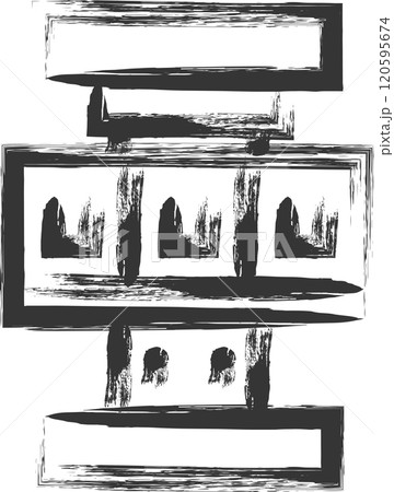 遊園地関連の筆書き単品イラスト　フリーフォール 120595674