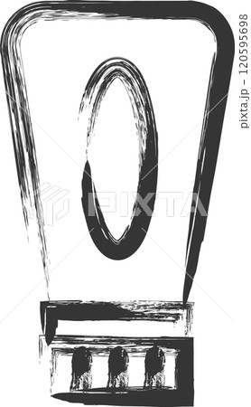 文房具関連の筆書き単品イラスト　スティックのり 120595698