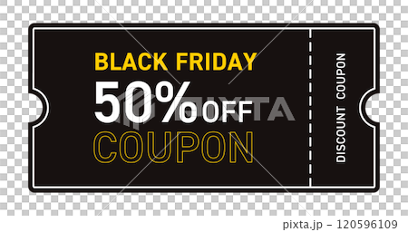 Black Friday coupon voucher illustration 120596109