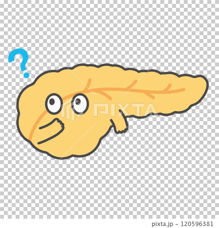 質問する膵臓のキャラクターイラスト 質問する膵臓のキャラクターイラスト 120596381