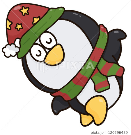 Cute cartoon penguin Christmas clip art PNG, Christmas illustration Cute cartoon penguin Christmas clip art PNG, Christmas illustration 120596489