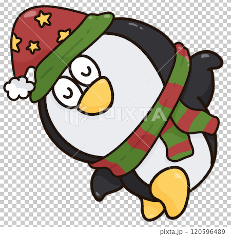 Cute cartoon penguin Christmas clip art PNG, Christmas illustration Cute cartoon penguin Christmas clip art PNG, Christmas illustration 120596489