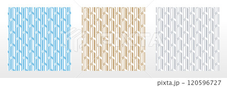 Set of abstract geometric patterns. Seamless vector backgrounds. Colored ornaments Graphic modern patterns Simple lattice graphic design Set of abstract geometric patterns. Seamless vector backgrounds. Colored ornaments Graphic modern patterns Simple lattice graphic design 120596727