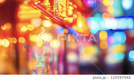 抽象的な赤いイルミネーション AI画像 抽象的な赤いイルミネーション AI画像 120597448