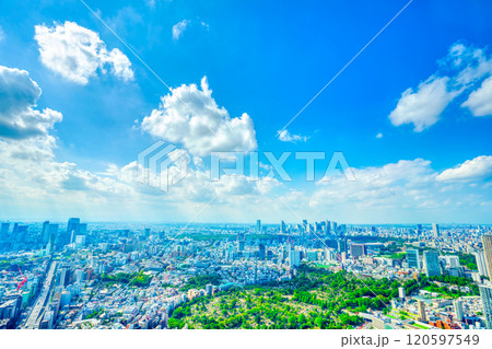 東京風景・青空に流れる雲 120597549