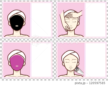 Facial beauty menu explanation icon 120597585