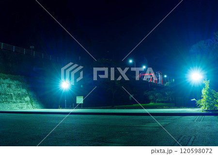 境川大橋(宮崎県都城市)付近の夜景 境川大橋(宮崎県都城市)付近の夜景 120598072