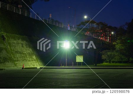 境川大橋（宮崎県都城市）付近の夜景 120598076