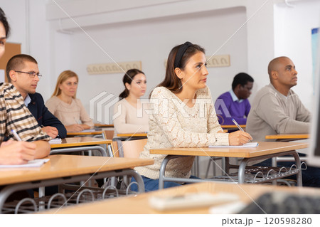 Multinational group of different age students at courses 120598280