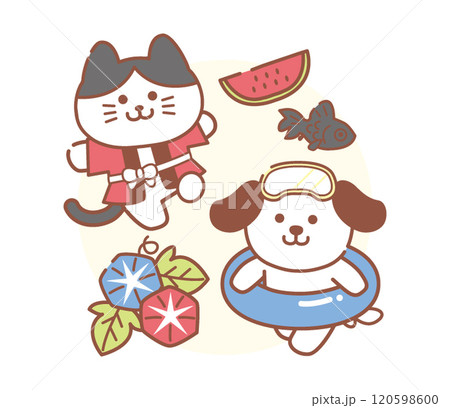 猫と犬の夏8月 120598600