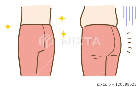 女性のスリム＆大きなお尻のイラスト(下半身・顔なし) 120599625