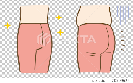 女性のスリム＆大きなお尻のイラスト(下半身・顔なし) 120599625