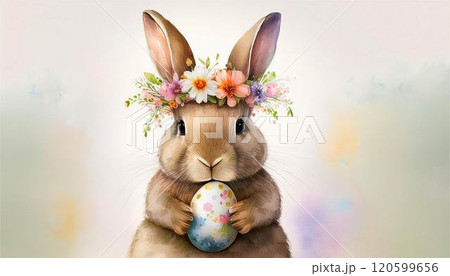 イースターバニー 水彩 イラスト 素材 イースターバニー 水彩 イラスト 素材 120599656