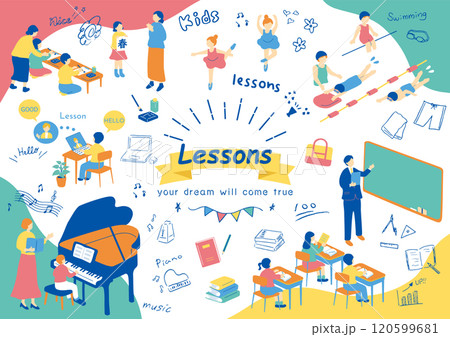 習い事を楽しむ子供たち 120599681