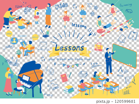 習い事を楽しむ子供たち 120599681