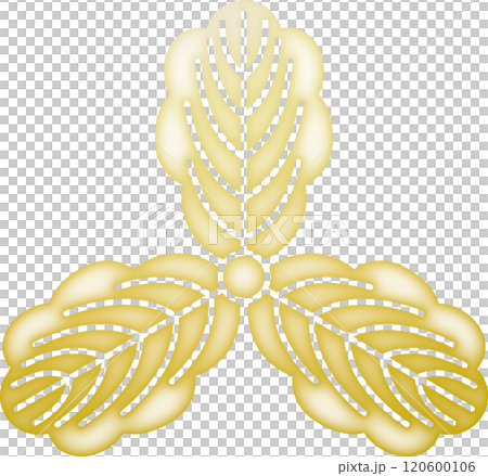 家紋　中柏【金色】 120600106