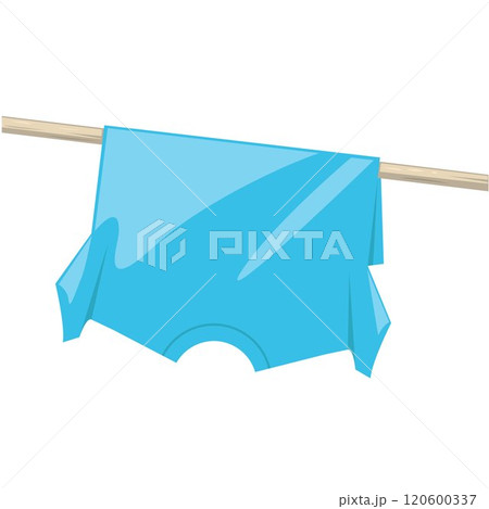 clothes hung on a clothesline vector cartoon element design template clothes hung on a clothesline vector cartoon element design template 120600337