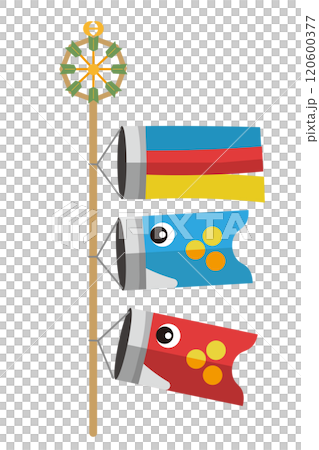Simple carp streamer vector illustration Simple carp streamer vector illustration 120600377