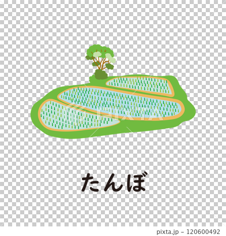 Japanese Hiragana Series - Rice field Hiragana with "ta" 120600492