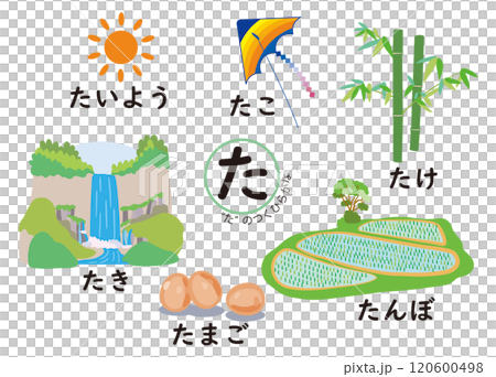 Japanese Hiragana Series: Hiragana starting with "ta" 120600498