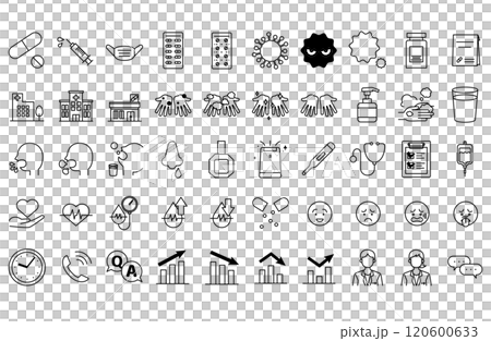 Cold, flu, hay fever, medical simple icon vector illustration set Hand washing Virus Cold, flu, hay fever, medical simple icon vector illustration set Hand washing Virus 120600633