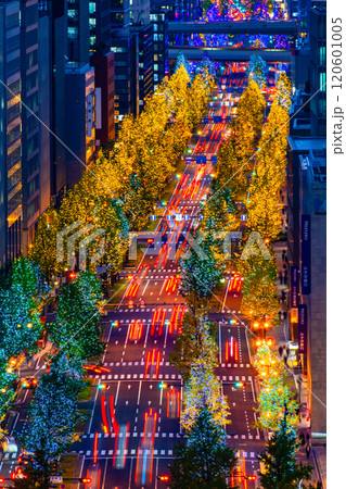 御堂筋イルミネーションの眺望 御堂筋イルミネーションの眺望 120601005