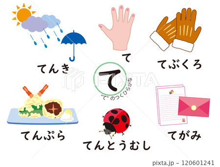 日本語ひらがなシリーズ　“て”のつくひらがな 120601241