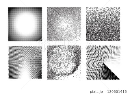 Vector illustration of a set of grainy noise background patterns. 120601416