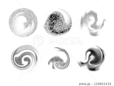 Set of abstract elements with grainy gradient. 120601418