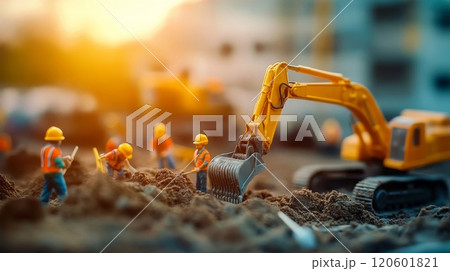 現場作業をするイメージのフィギュア 120601821