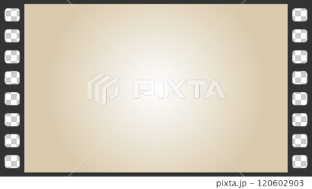 セピア背景のシンプルなフィルムのフレーム素材 120602903